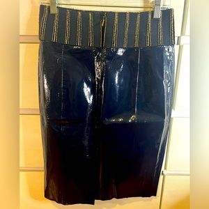 VINTAGE | Tory Burch Normandy Blue Patent Leather Autumn Pencil Skirt Sz. 4